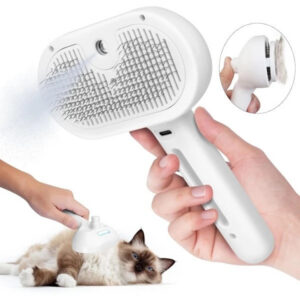 Premium pet brush with steam function